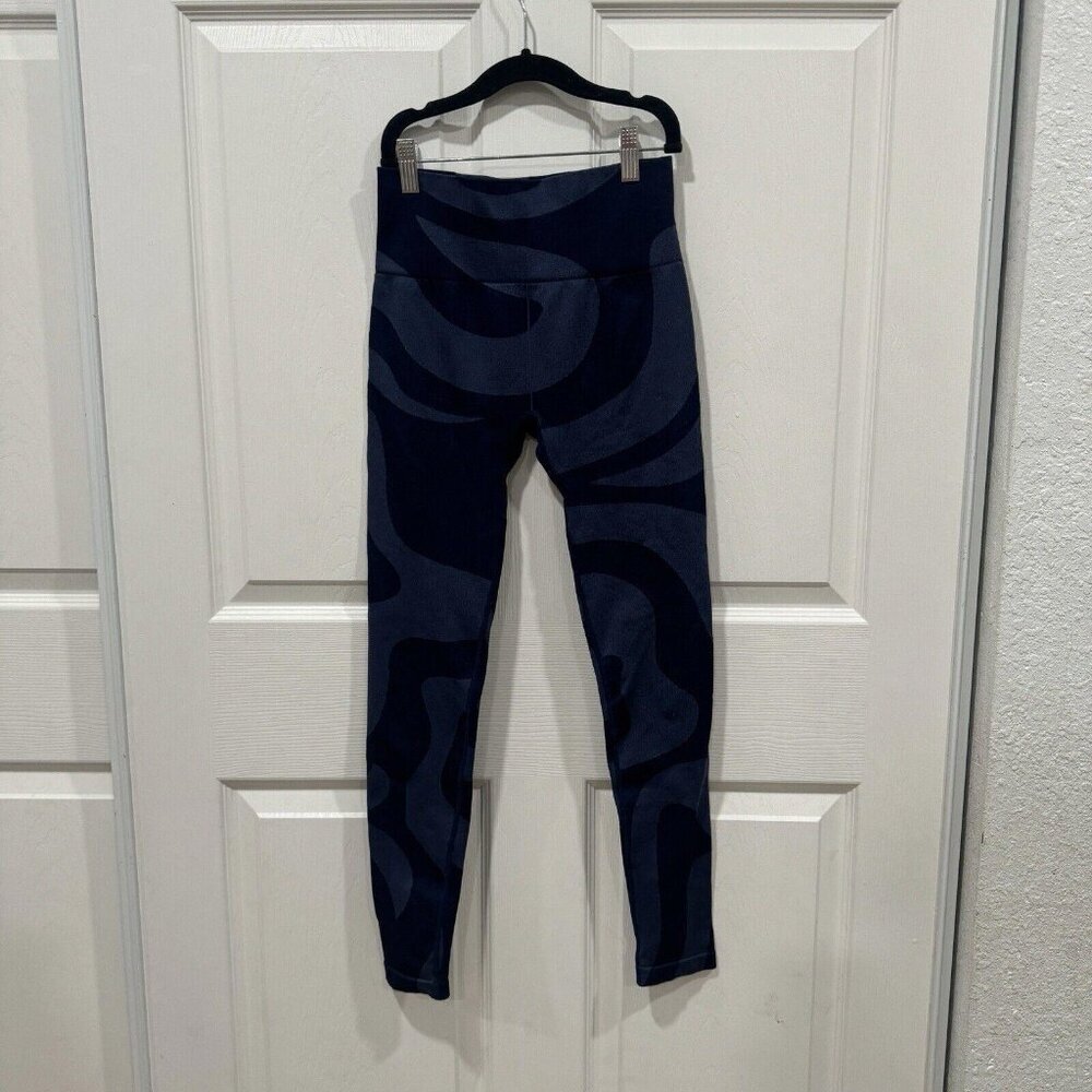 Fabletics High-Waisted Seamless Blue Swirl Leggings Women’s Size Small S